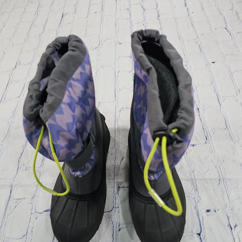 Columbia WOMENS YOUTH SZ 6 Powderbug Plus II Print Snow Boot Waterproof Purple - Picture 3 of 11